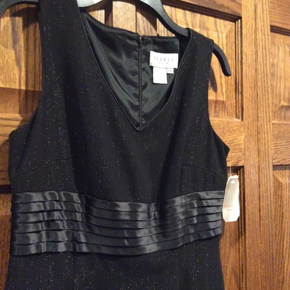Adrianna Papell Petites Sleeveless Black Dress - Picture 2 of 5